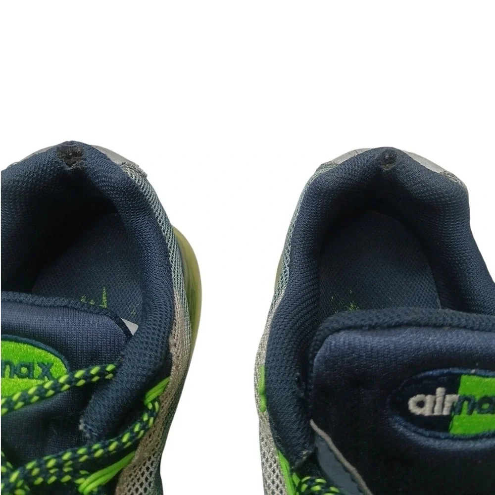 Nike Air Max 95 Dynamic Flywire Mens 9 Navy Blue Lime‎ Green 599300-434 Sneaker
